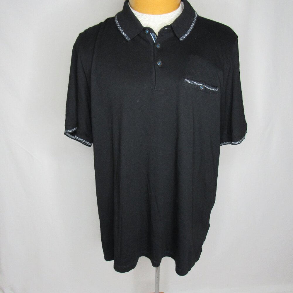 Ted Baker London Tortila Slim Fit Black Polo Shirt Men's 6 US XXL